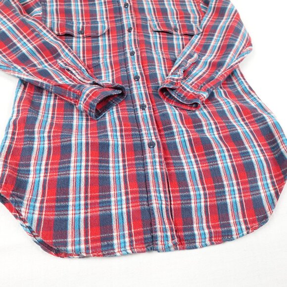 Ralph Lauren Denim & Supply Plaid Thick Flannel BIG SHIRT Women's Small - Picture 6 of 13